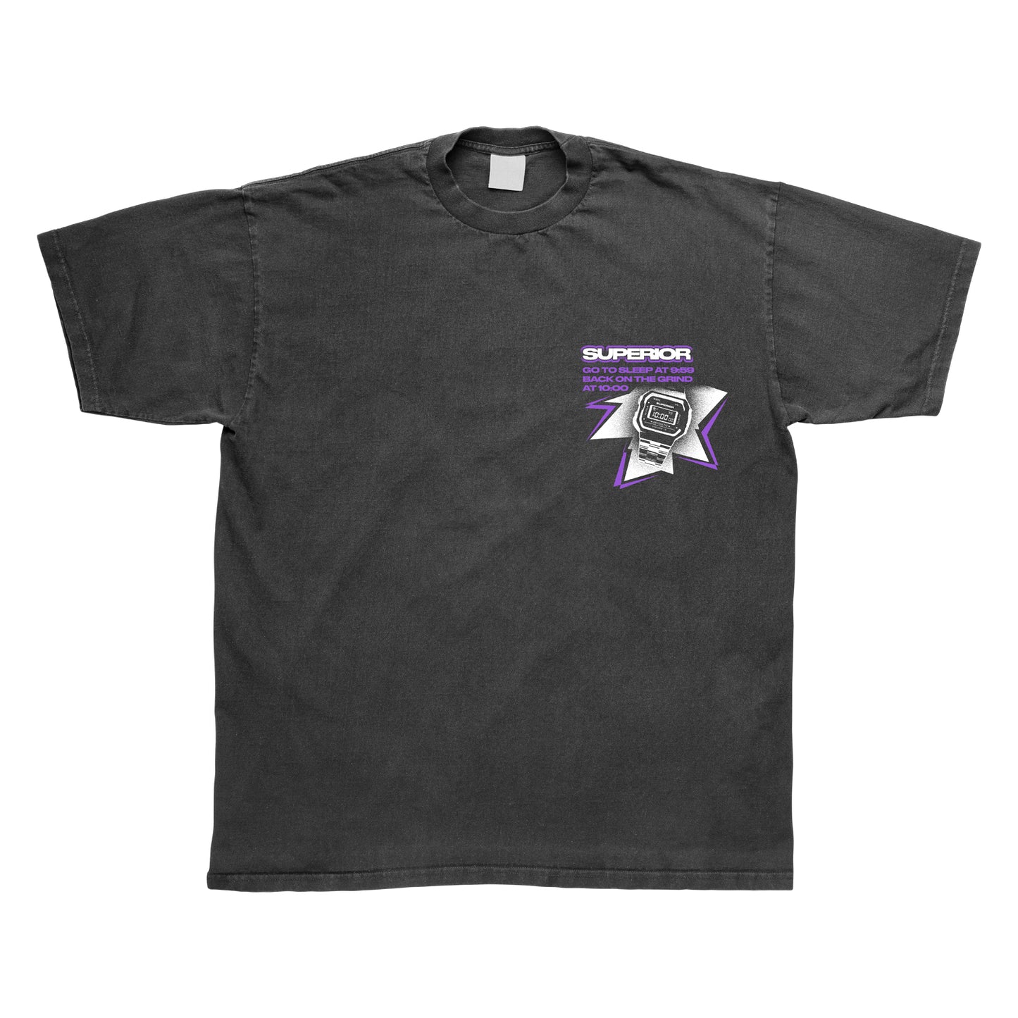 "Minute" Tee - Vintage Black